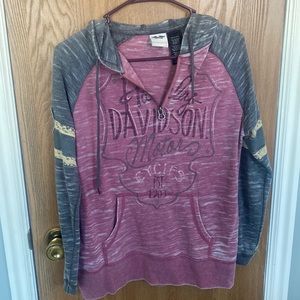 Harley Davidson Womens Half Zip Shirt